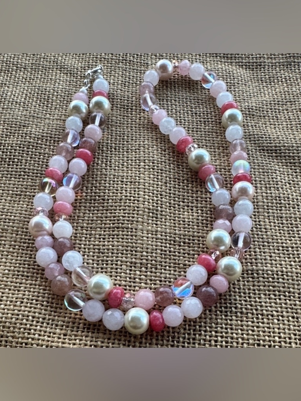 Artisan Quartz strawberry Quartz Multi Beads Handmade one of a kind New